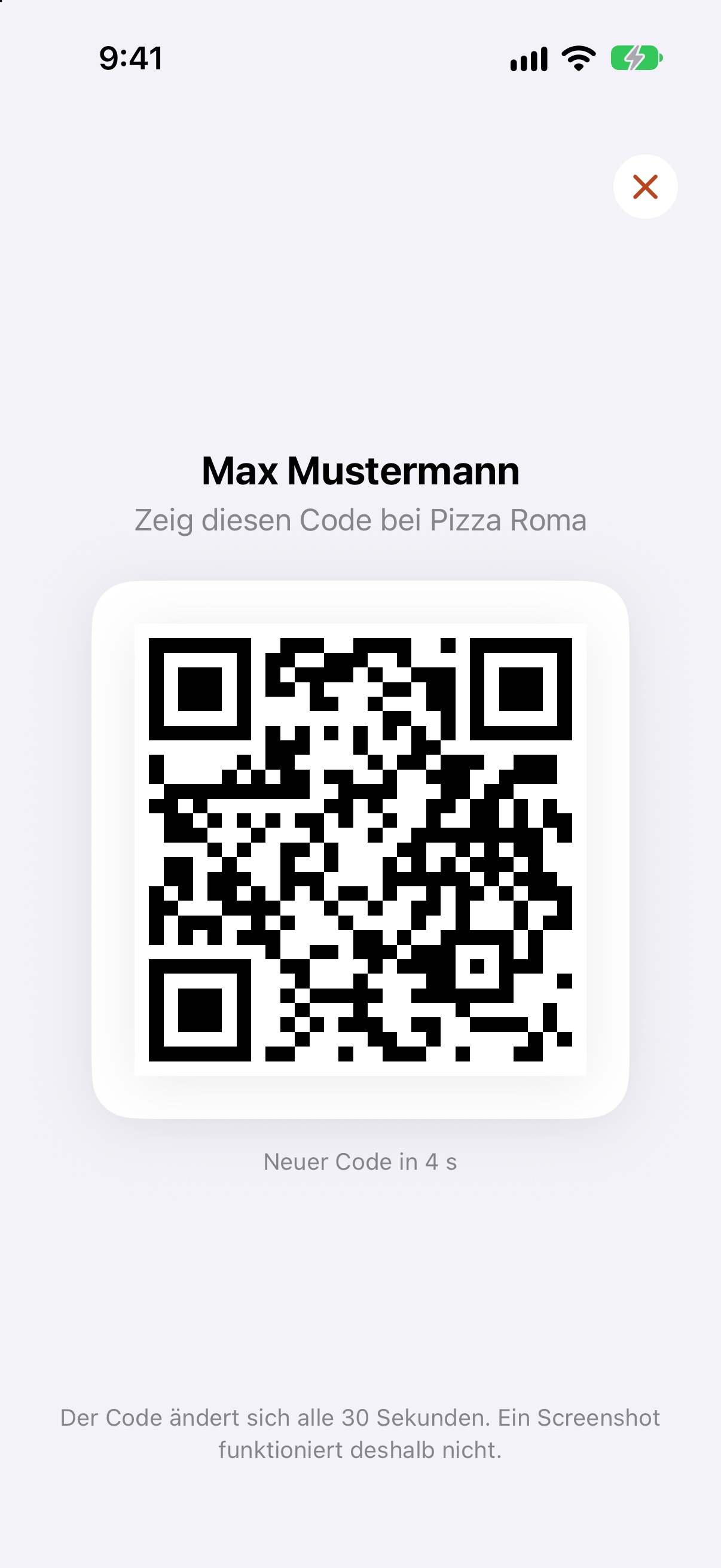 Ein Code, der sich ändert.